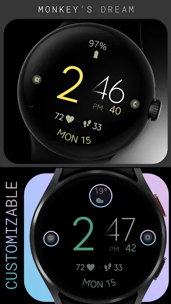 Battery v5 minimal watch face screenshot 2