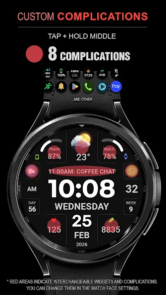 WFP 346 Digital watch face screenshot 3
