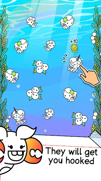 Mermaid Evolution: Merge Game screenshot 2
