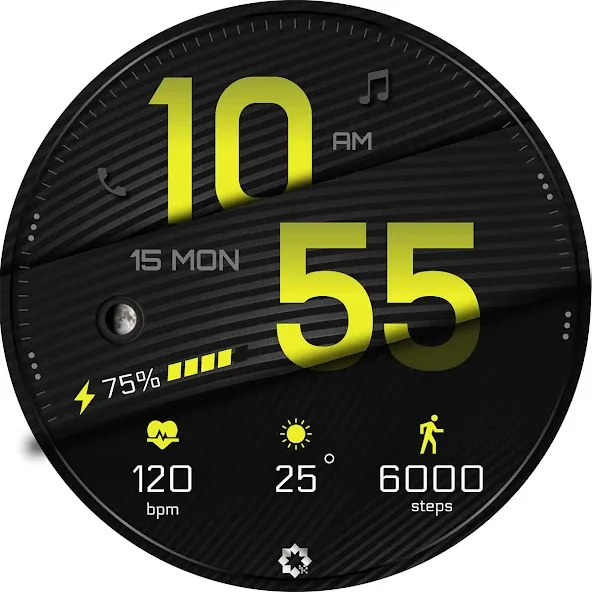 A395 Minimal Wear OS Face screenshot 29