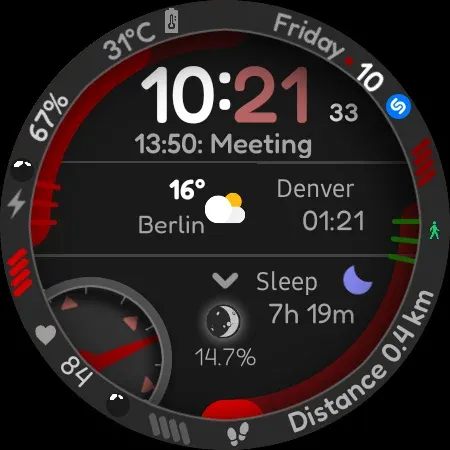 Digital Watch Face CUE115 screenshot 9