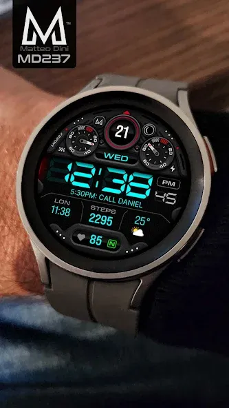 MD237 Digital watch face screenshot 2