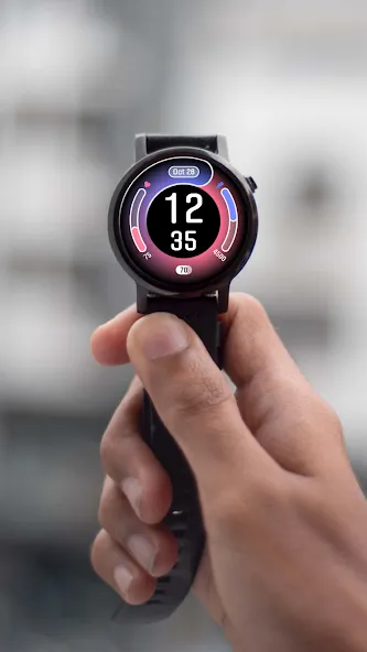 Modern Edge Watch Face screenshot 1
