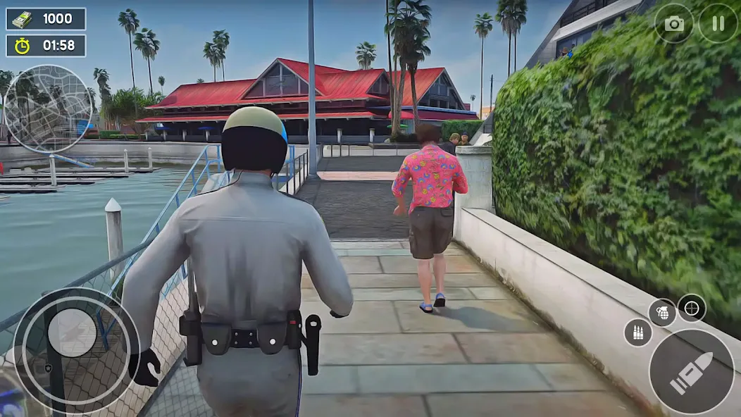 Police Bike Chase Cop Games 3D screenshot 2