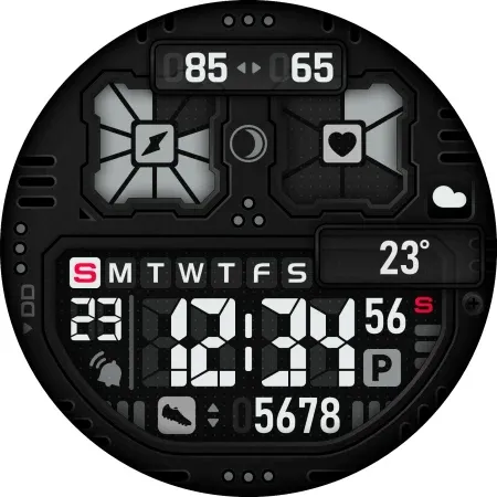 SH037 Watch Face, WearOS watch screenshot 10