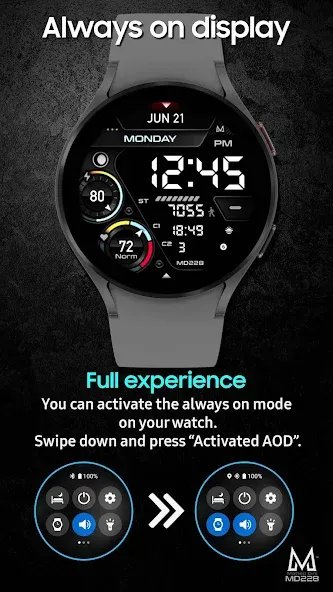MD228 Digital watch face screenshot 6