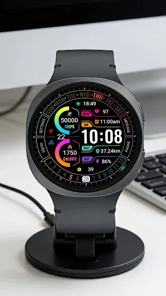 Gradient Line ZKin Watch Face screenshot 7