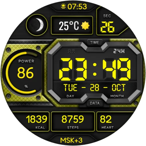 Flux Digital Watch Face screenshot 21