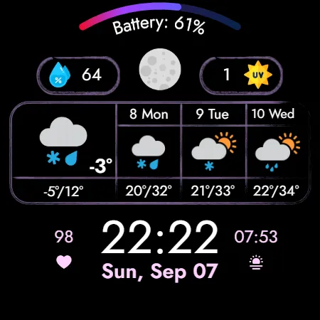 Weather watchface 3 screenshot 26