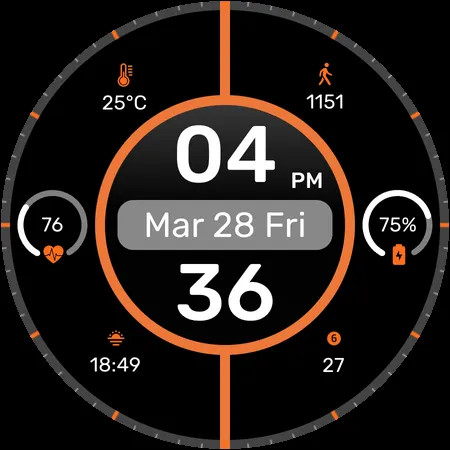 Clock Line Watch Face screenshot 12