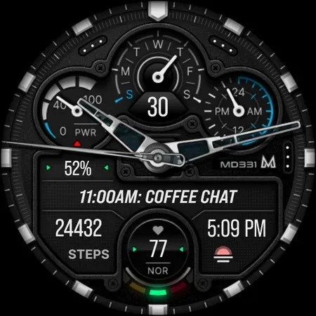 MD331 Analog watch face screenshot 8