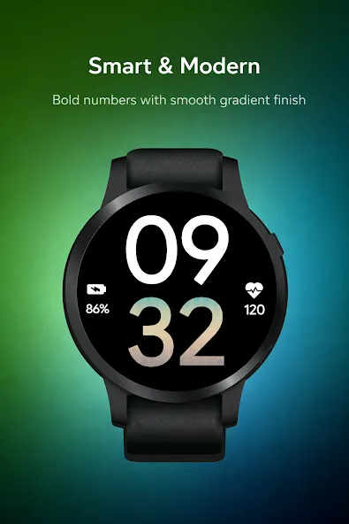 Modern Bold Digital WatchFace screenshot 7