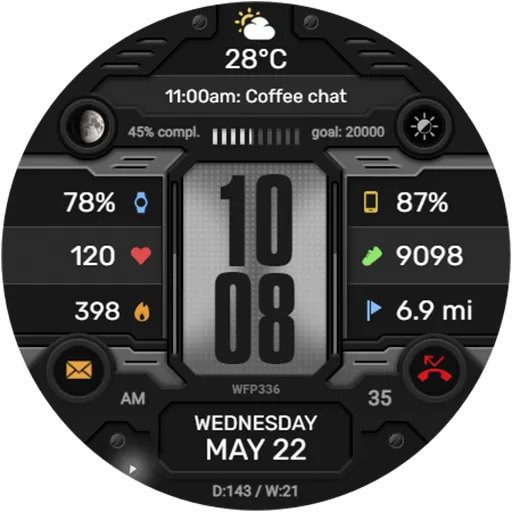 WFP 336 Digital watch face screenshot 41