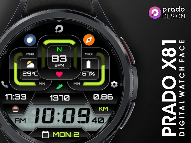 PRADO X81 Digital Watch Face screenshot 8