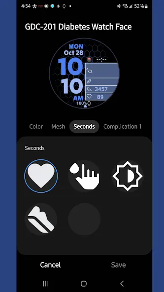 GDC-201 Diabetes Watch Face screenshot 3