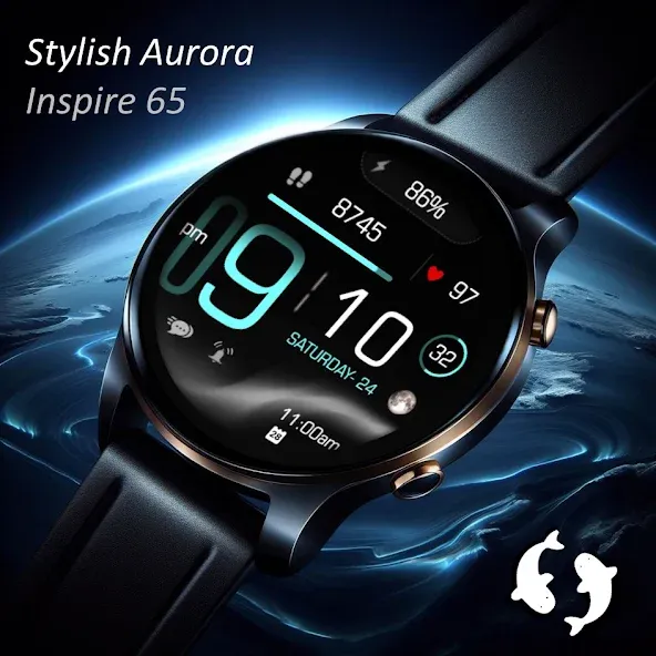 Black Stylish Aurora Lights 65 screenshot 2