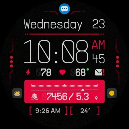 SH094 Watch Face, WearOS watch screenshot 14