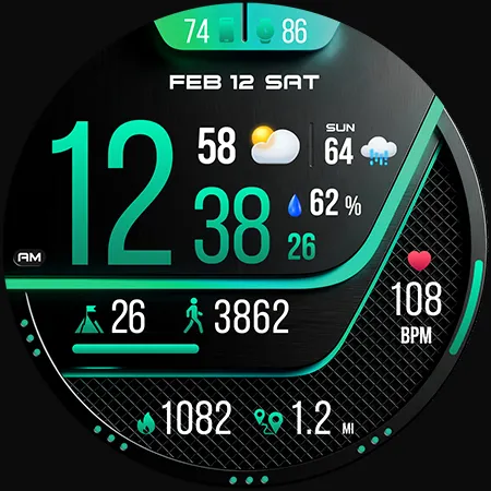 PER76 Digital Watch Face screenshot 42