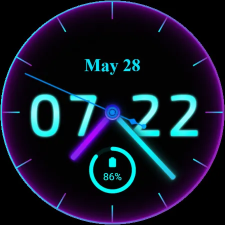 Neon Pulse Anime Watch Face screenshot 3
