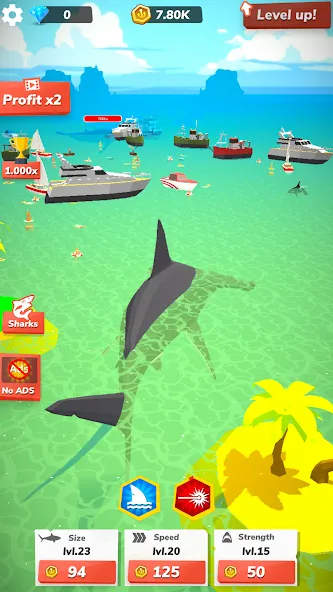 アイドルシャークワールド - タイクーンゲーム screenshot 3