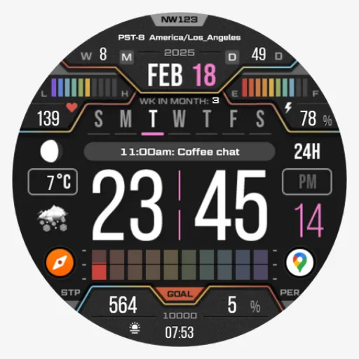 NW123: Digital watch face screenshot 13
