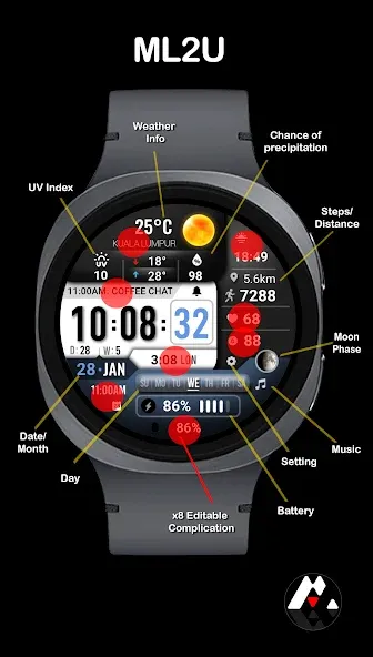 ML2U 377 Watch Face screenshot 2
