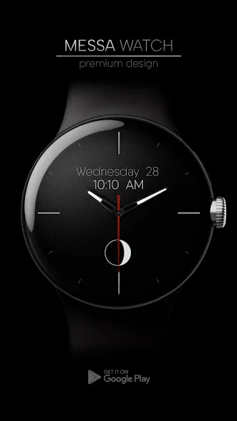 Minimal Analog Watch Face Moon screenshot 1
