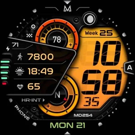 MD254 Digital watch face screenshot 13