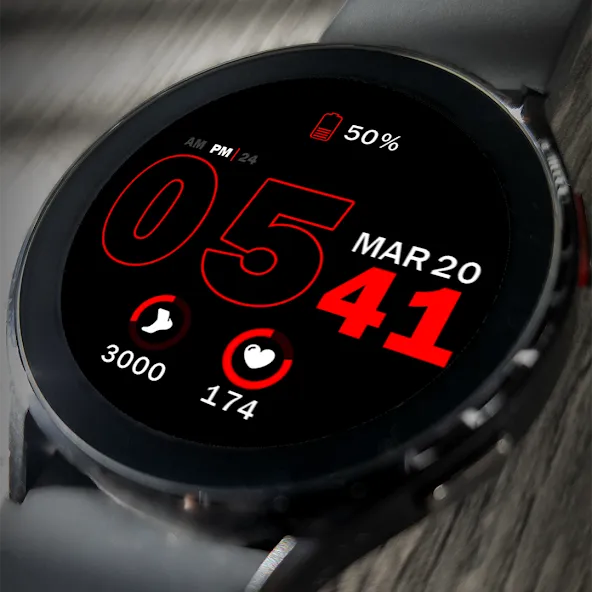 Key035 Digital Watch Face screenshot 1
