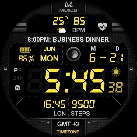 MD112B Digital watch face screenshot 23
