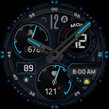 SH004 Watch Face, WearOS watch screenshot 10