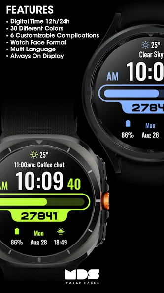 MDS255 - Digital Watch Face screenshot 2