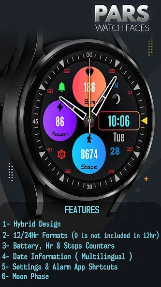 Pars Ion Hybrid Watch Face screenshot 1