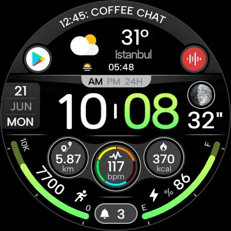 Digi Dash Clock - Watch Face screenshot 26