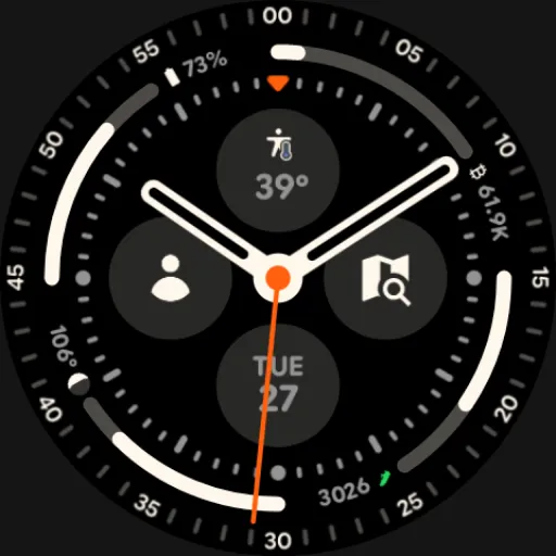 Pixel 3's Arcs Field Watchface screenshot 5