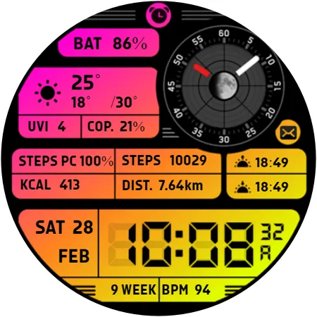 Retro Digital Watch Face screenshot 10