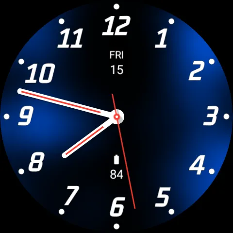 Blue Analogue Watch Face screenshot 6