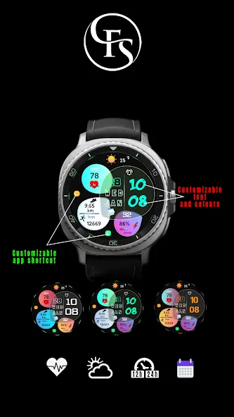 Digital fsw306 watch face screenshot 2
