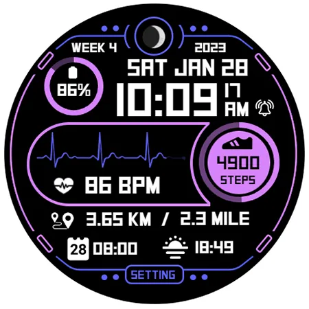 Step Up 3 - Digital Watchface screenshot 9