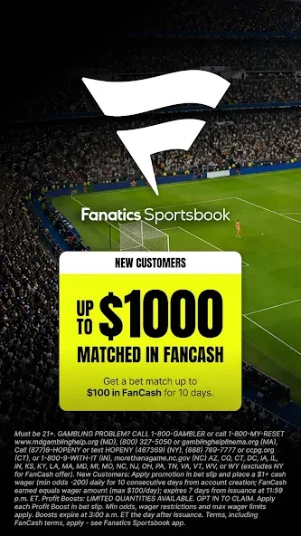 Fanatics Sportsbook & Casino screenshot 1