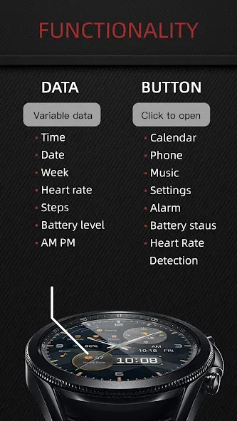 Simple Blue ZKin Watch screenshot 2