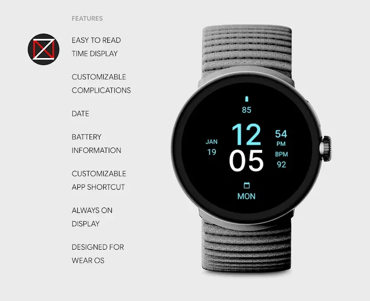Black MX Watch Face screenshot 2