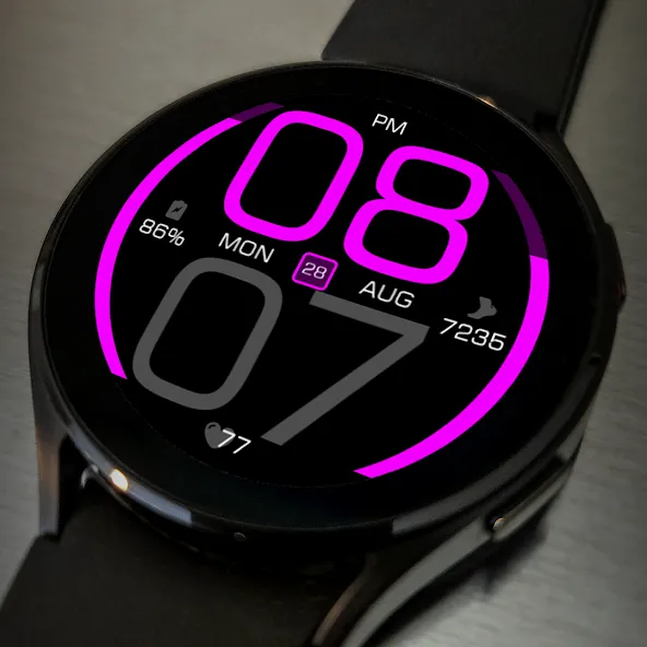 Key077 Futuristic Watch Face screenshot 4