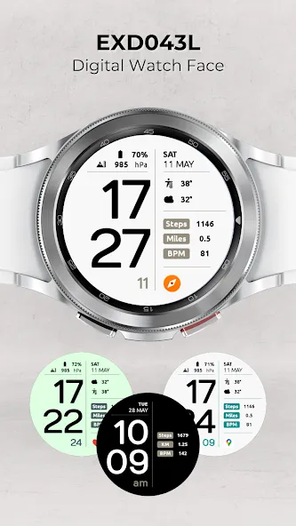 EXD043L: Digital Watch Face screenshot 1