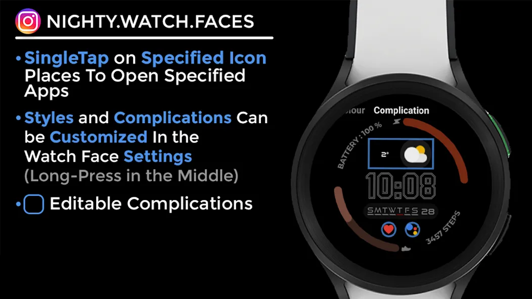 Night 55 - watch face screenshot 13