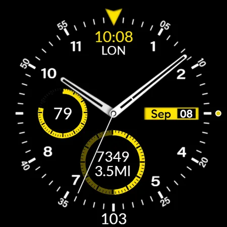 CC Black Analog Watch Face screenshot 9