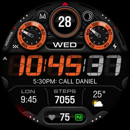 MD258 Digital watch face screenshot 27