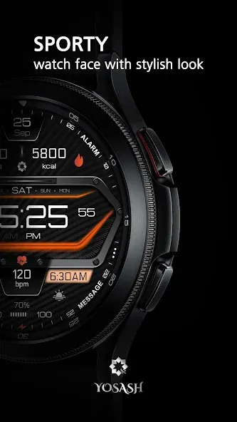 A380 Neon Wear OS Watch Face screenshot 1