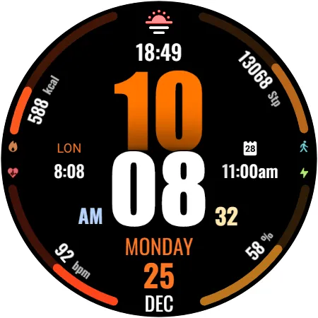 WFP 317 Digital watch face screenshot 43