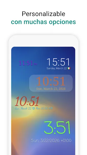 Widget de reloj digital screenshot 2